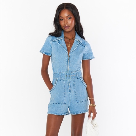 SHOW ME YOUR MUMU Outlaw Romper In Light Tide - Picture 5 of 9